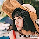 AnnaSofia 簡約綁帶超大寬簷 寬簷防曬遮陽草帽淑女帽(駝系) product thumbnail 1