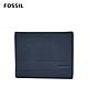 FOSSIL Lufkin 柔軟多卡兩折皮夾-藍色 SML1390405 product thumbnail 1