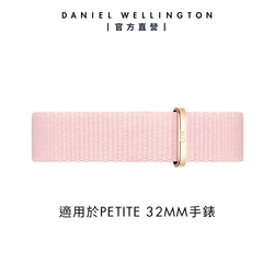 Daniel Wellington DW 錶帶 Petite Coral 14mm 粉珊瑚織紋錶帶-玫瑰金框 DW00200310