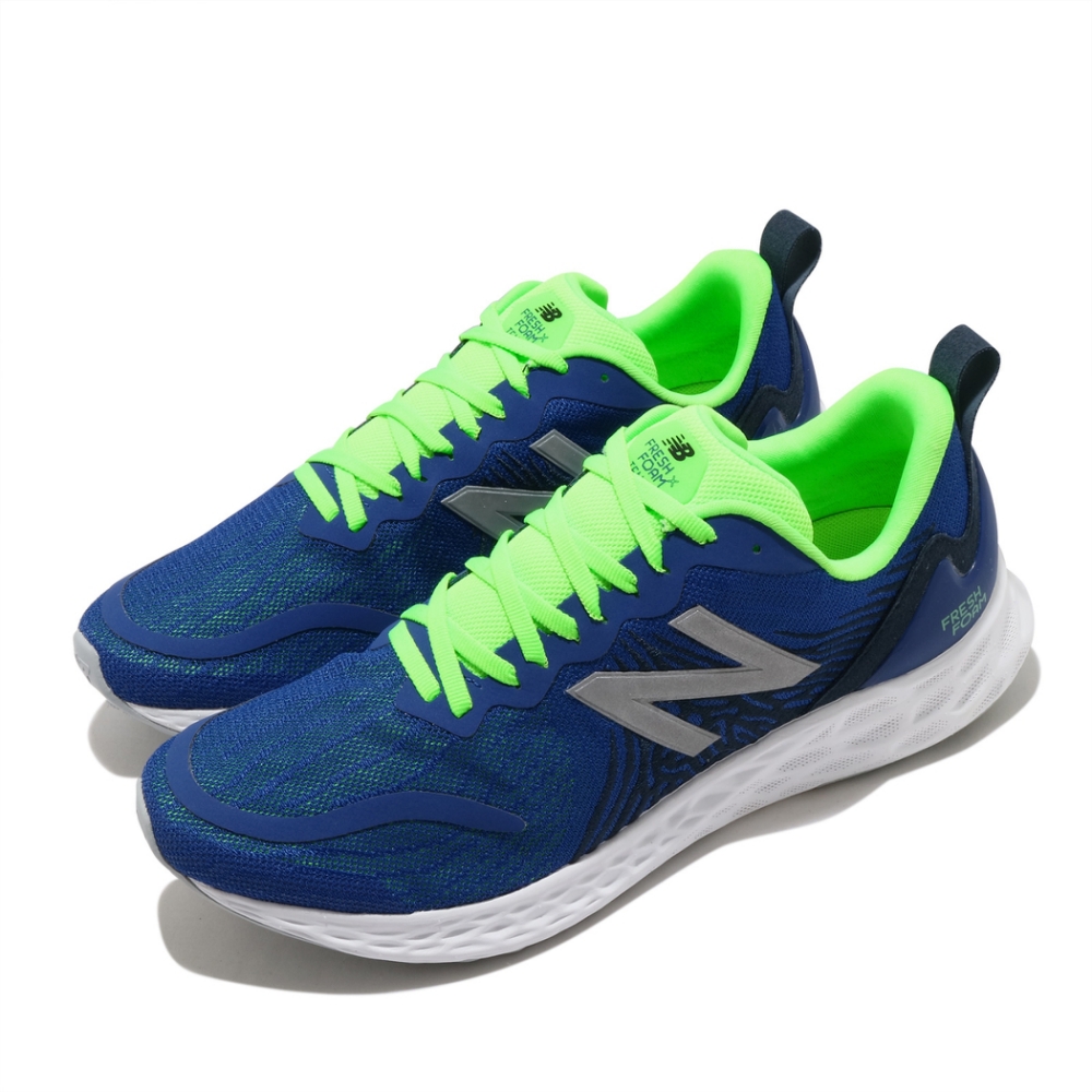 New Balance 慢跑鞋 Fresh Foam 寬楦 運動 男鞋 紐巴倫 輕量 透氣 舒適 避震 路跑 藍 綠 MTMPORY2E