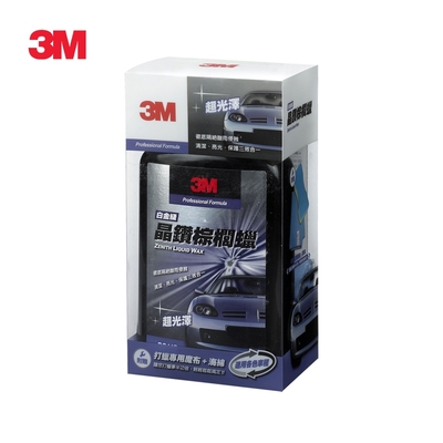 3M 晶鑽棕梠蠟500ml超值組(附贈打蠟專用布+海綿)