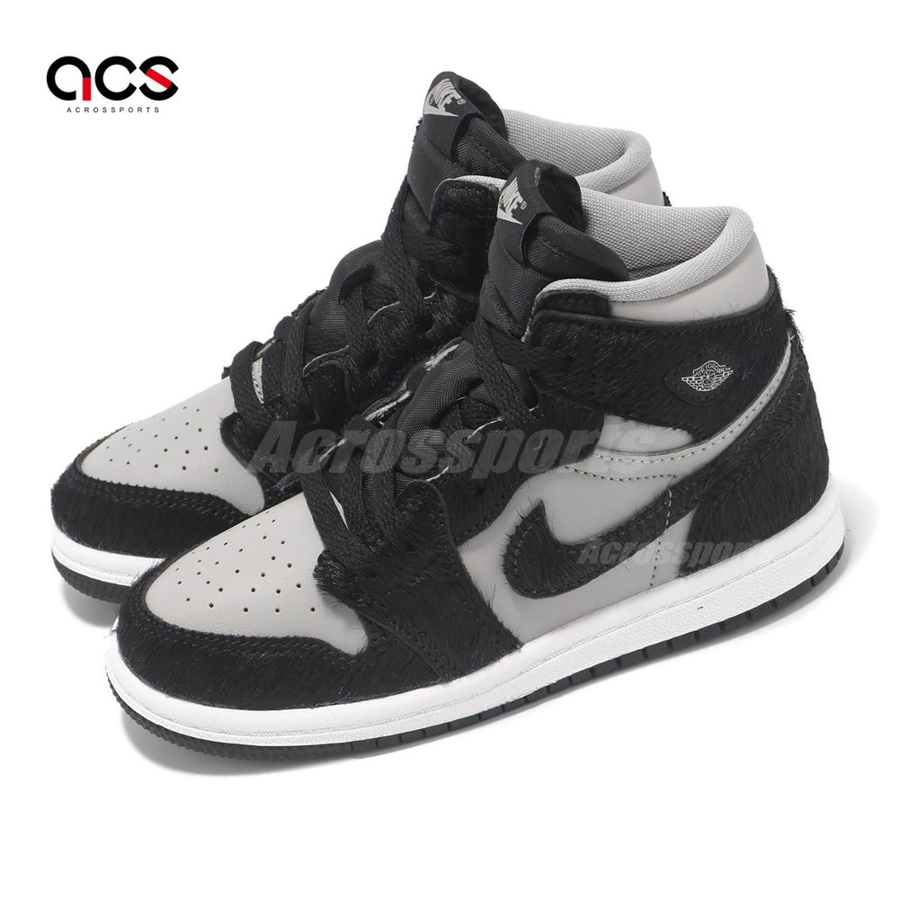 Nike 童鞋 Air Jordan 1 Retro High OG TD 灰 黑 小童 學步鞋 寶寶 AJ1 FB1313-001