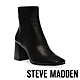 STEVE MADDEN-RESTORE 素面粗跟皮革短靴-黑色 product thumbnail 1