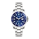 RHYTHM日本麗聲 防水100米分鐘印紋日期顯示石英腕錶-藍/41mm product thumbnail 1