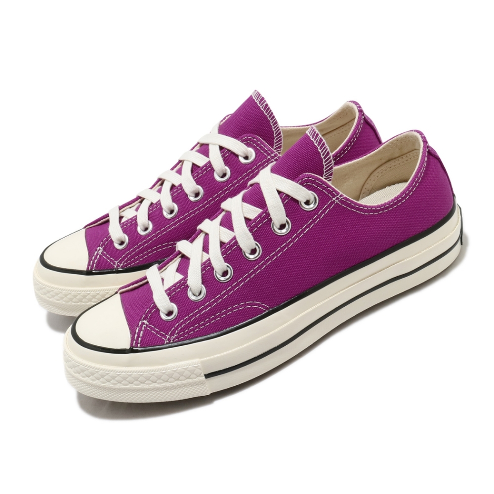 Converse 休閒鞋 All Star 低筒 穿搭 男女鞋 基本款 三星黑標 簡約 情侶款 帆布 紫 米白 168506C