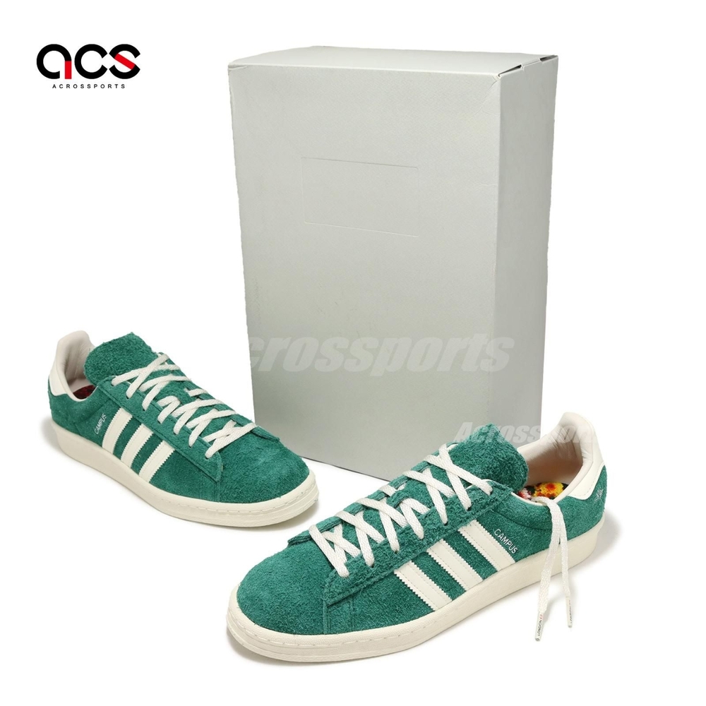 adidas 休閒鞋Campus 80s 男鞋綠白麂皮復古London Green 愛迪達GY4581