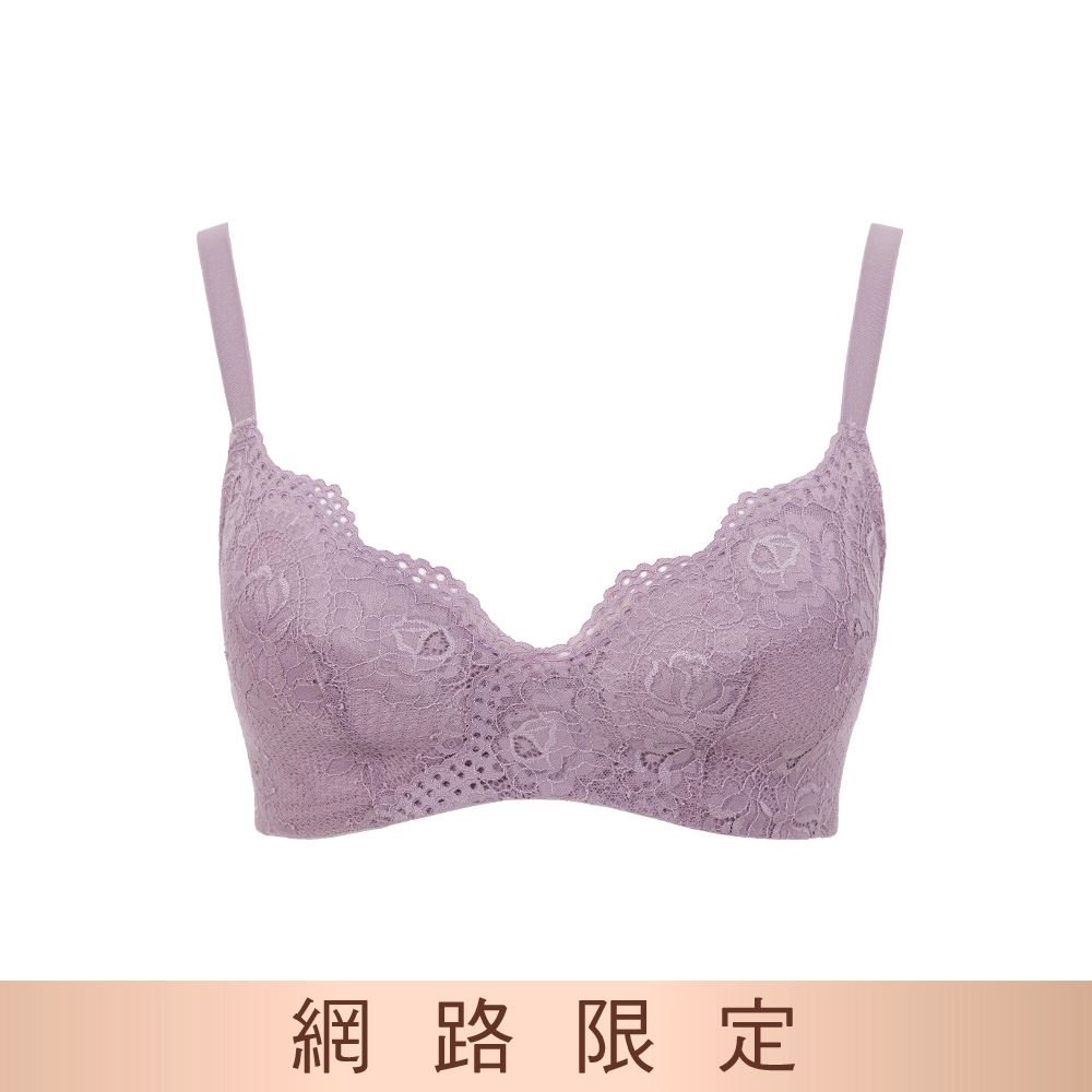黛安芬-美型嚴選系列 無鋼圈 B-E罩杯內衣 迷霧紫