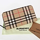 BURBERRY Vintage 經典格紋環保帆布拉鍊長夾-典藏米色 product thumbnail 1