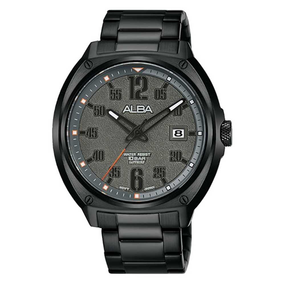 ALBA 雅柏 潮流運動日期窗腕錶-黑(VJ42-X287SD/AS9J61X1)