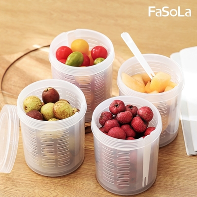 FaSoLa 便攜式PP保鮮雙層水果 沙拉罐