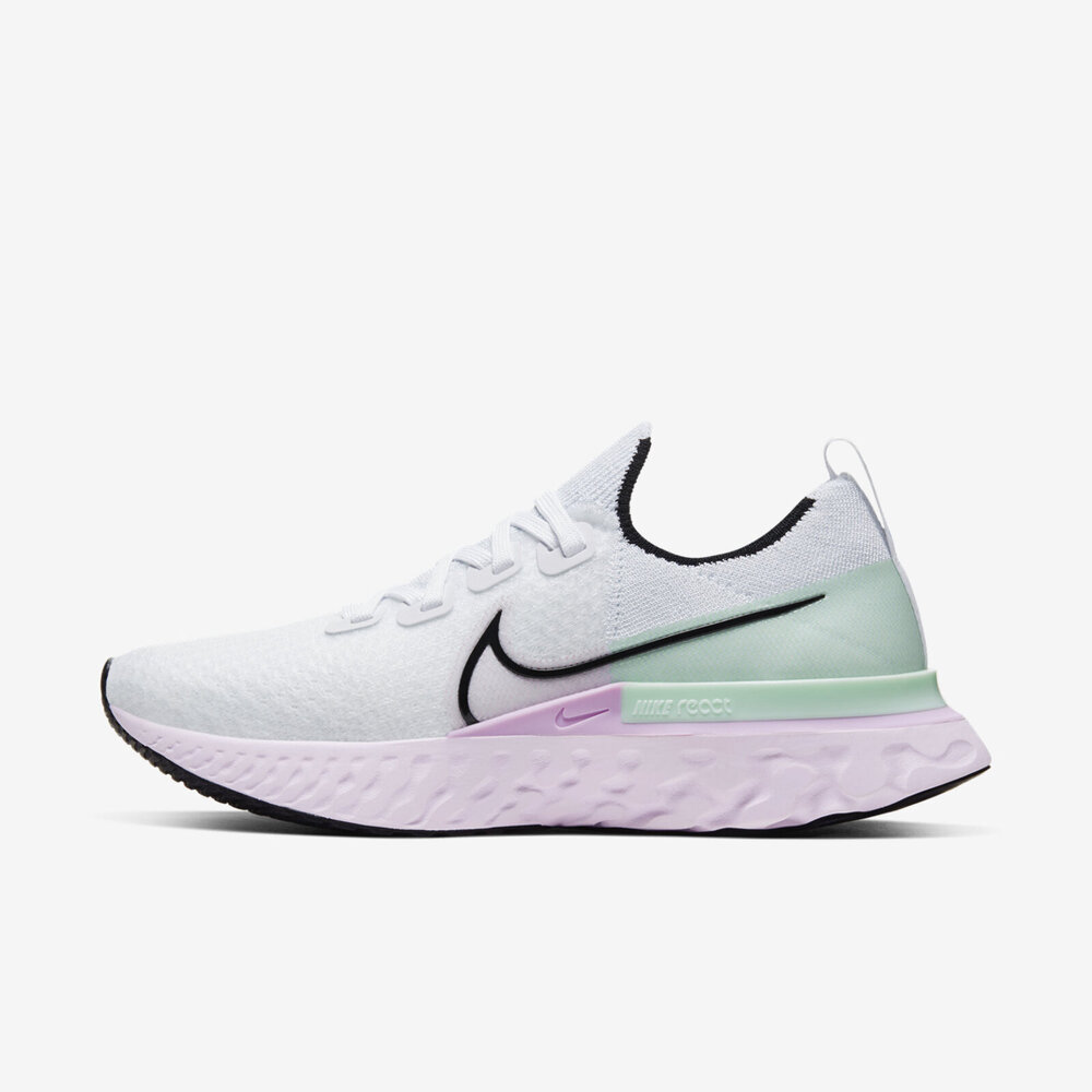 Nike React Infinity Run Fk [CD4372-100] 女鞋 運動 休閒 慢跑 緩震 穿搭 白紫