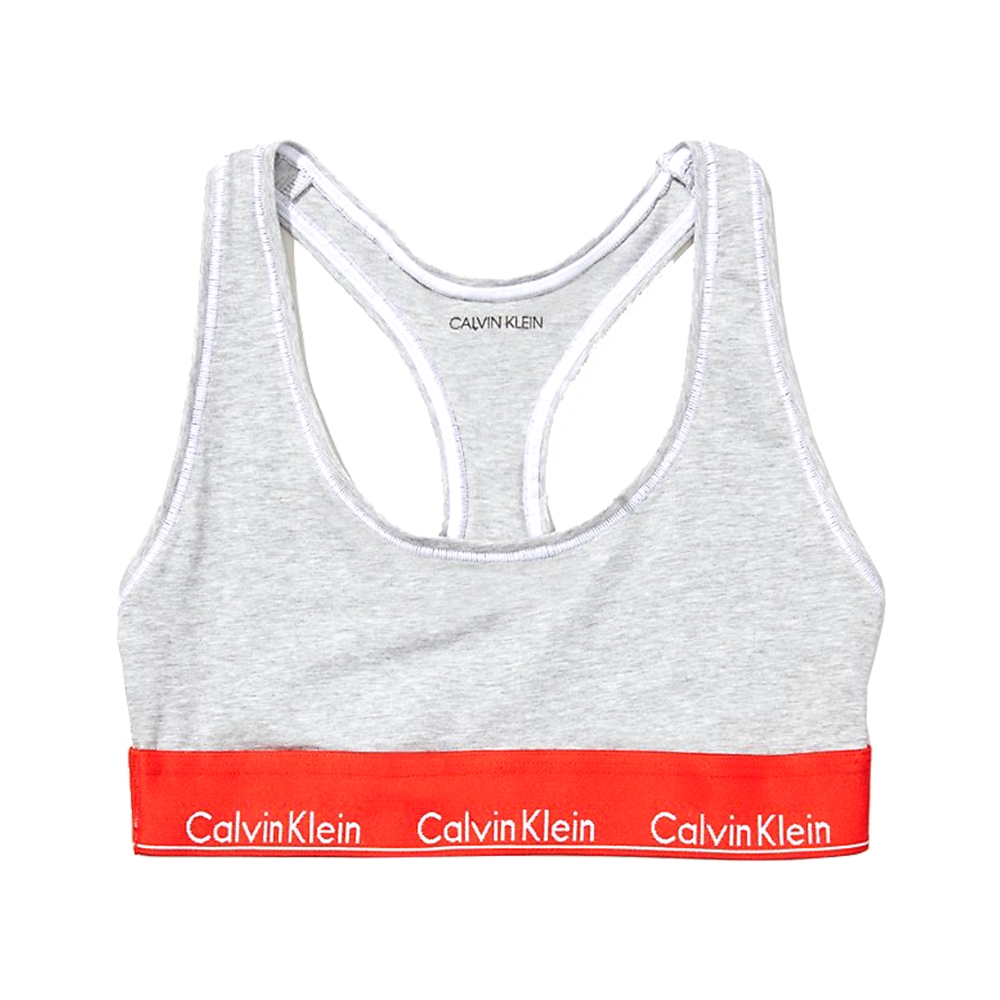 Calvin Klein Color Block Modern Cotton 棉質無襯運動內衣CK內衣-紅灰