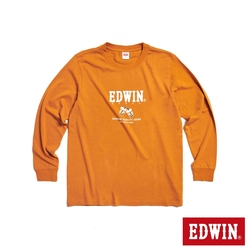 EDWIN 東京散策系列 珍珠奶茶長袖T恤-男女-黃褐色