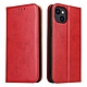 Fierre Shann 真皮紋 iPhone 13 (6.1吋) 錢包支架款 磁吸側掀 手工PU皮套保護殼 product thumbnail 5