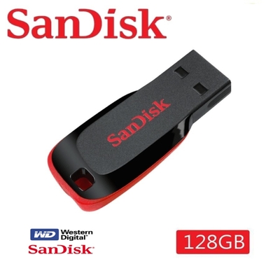 SanDisk 晟碟 [高CP值] 128GB Cruzer Blade USB 隨身碟(原廠5年保固 輕巧鋒型碟)