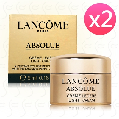 LANCOME蘭蔻 絕對完美黃金玫瑰修護乳霜輕盈版5ml*2