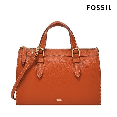 FOSSIL Tessa 真皮兩用方包-磚紅色 SHB3171619