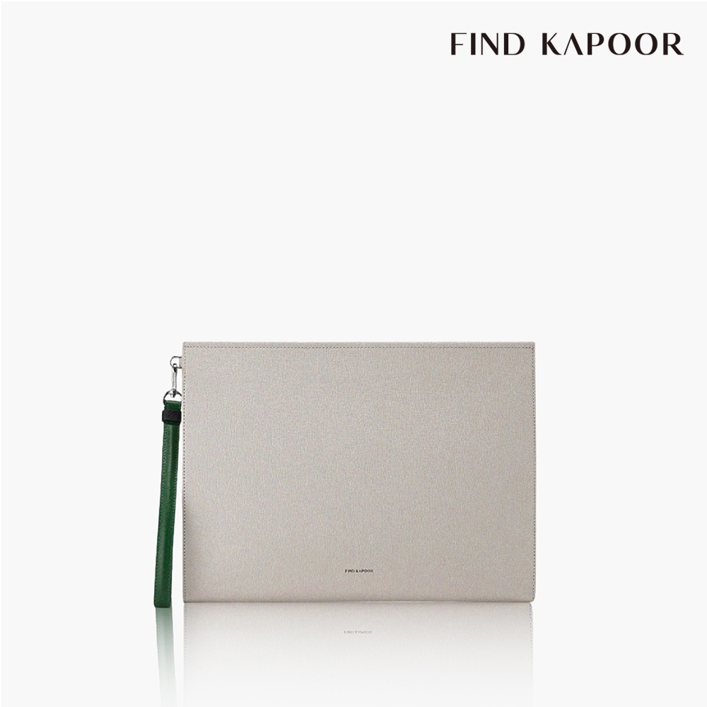 FIND KAPOOR CLUTCH 32 十字壓紋系列手拿包- 奶油色