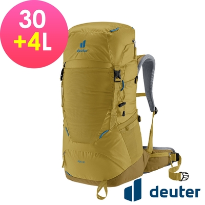 【deuter 德國】FOX 30+4L拔熱式背包3611122薑黃/登山健行包/休閒旅遊包/青少年適用