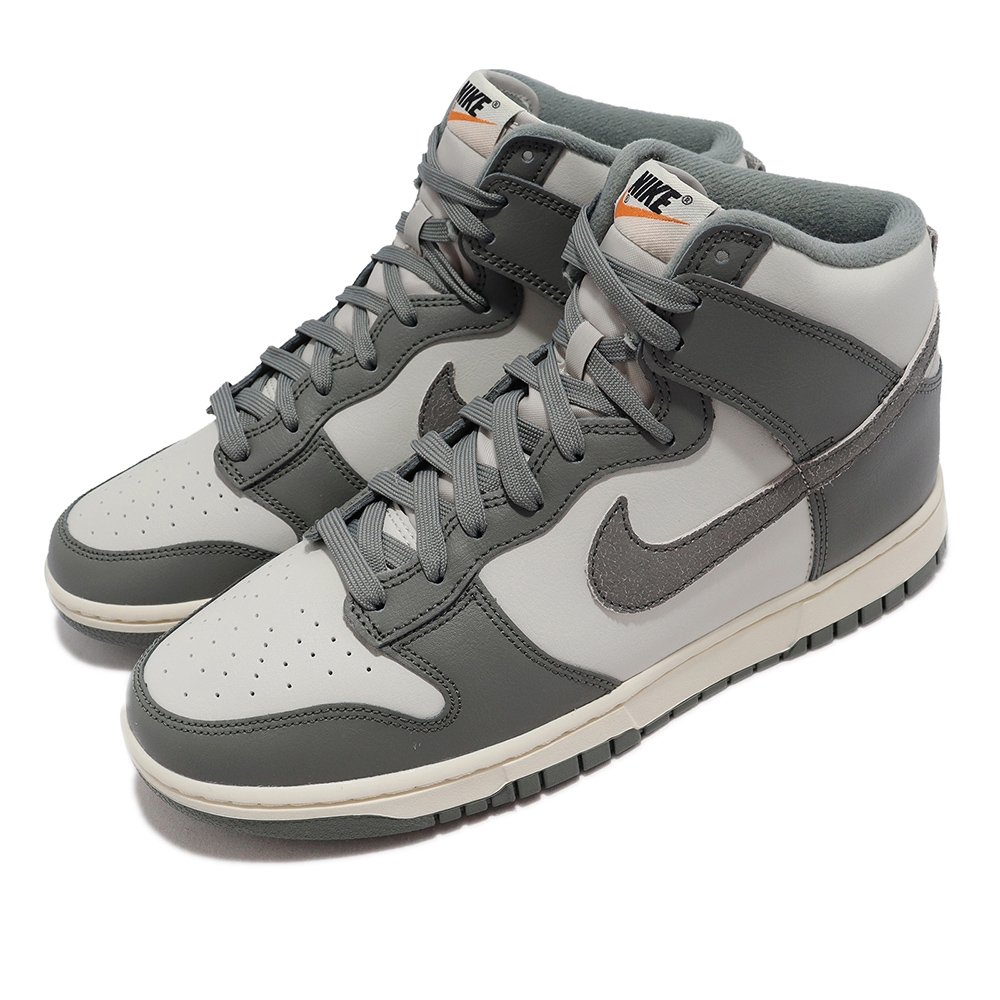 Nike 休閒鞋Dunk HI Retro SE VNTG 男鞋仿舊骨白灰奶油底高筒DM0582