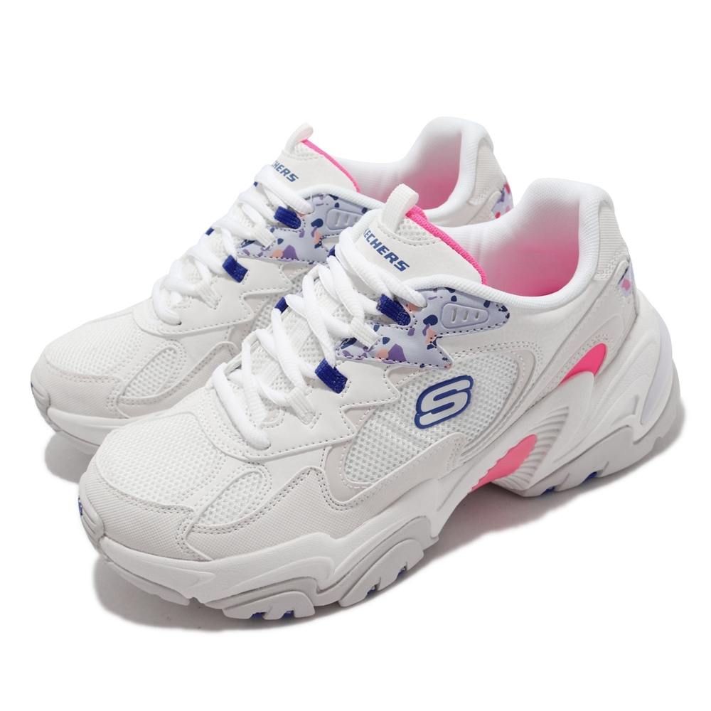 Skechers 休閒鞋 Stamina V2 ART Walk 女鞋 防滑 耐磨 復古 輕量 避震 緩衝 厚底 白 彩 149512-WMLT