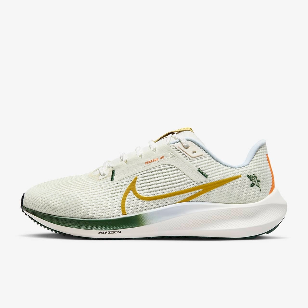 NIKE AIR ZOOM PEGASUS 40 男慢跑鞋-米綠橘-FV3631081