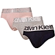 Calvin Klein Reconsidered Steel 棉質寬腰帶合身三角褲 CK內褲-粉、灰、深藍 三入組 product thumbnail 1
