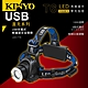 KINYO USB充電式輕量鋁合金頭燈LED719 product thumbnail 1