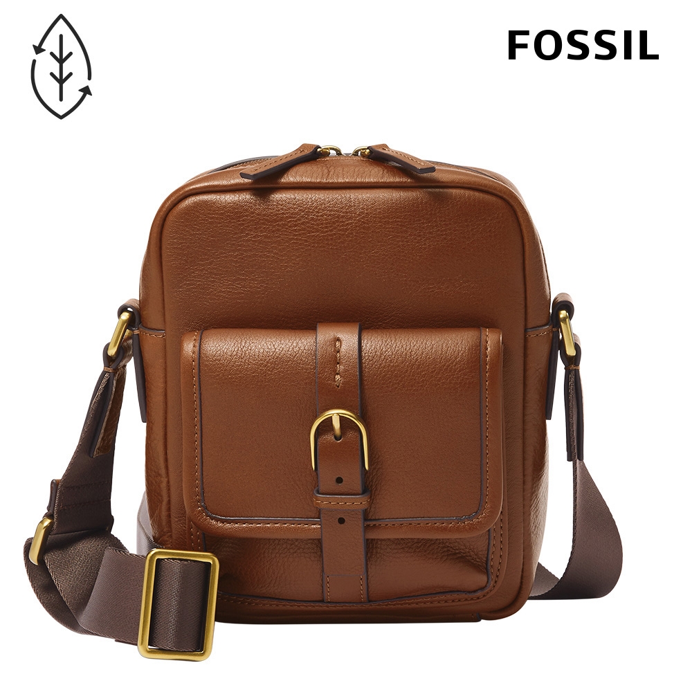 【FOSSIL】Camden 真皮單肩旅行小包-咖啡色 MBG9600210