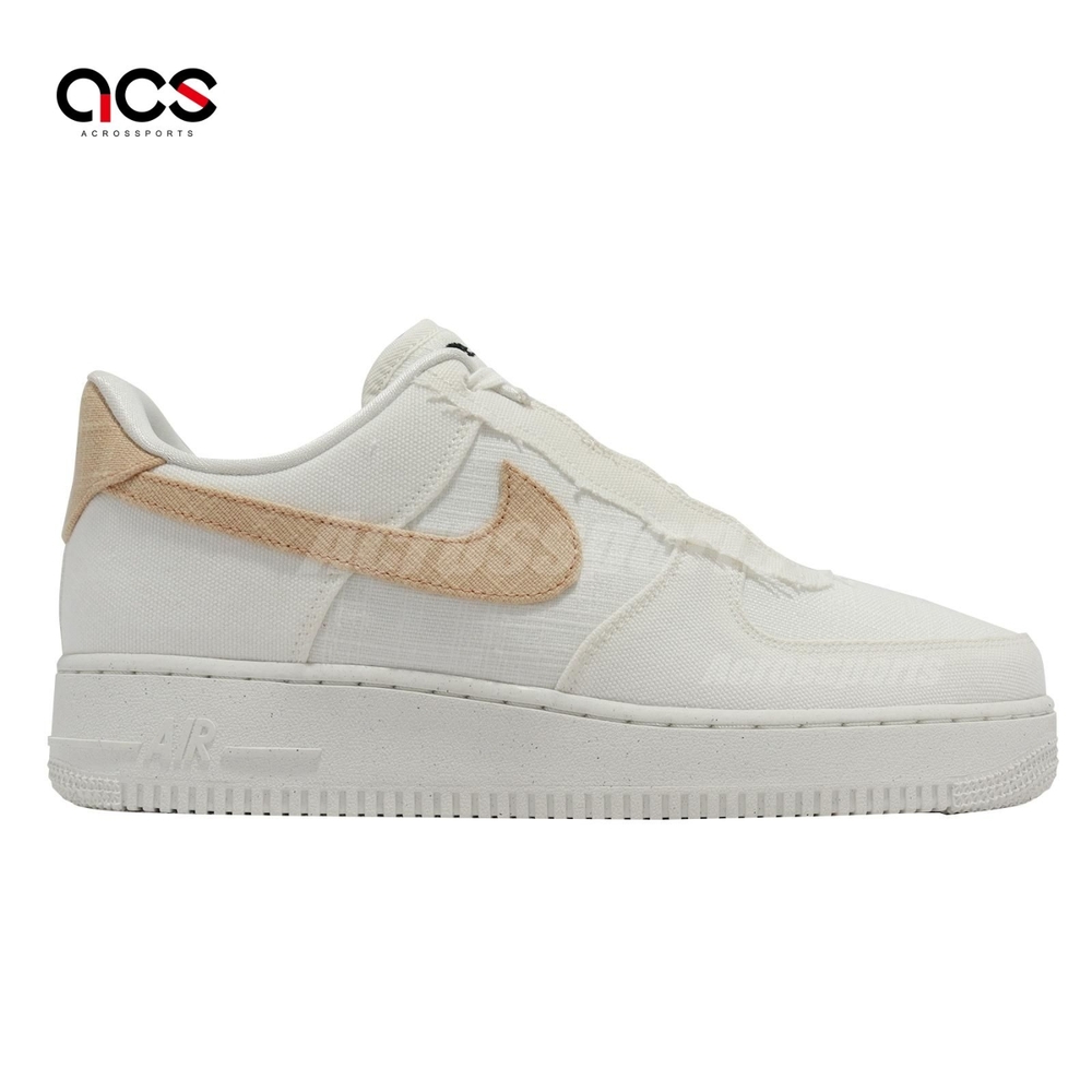 Nike 休閒鞋Air Force 1 07 PRM NN 男鞋女鞋白奶茶卡其AF1 帆布不修邊