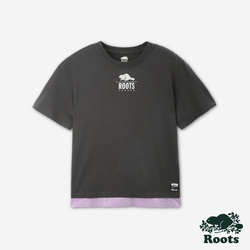 Roots 女裝- ROOTS METALLIC短袖T恤-深灰色