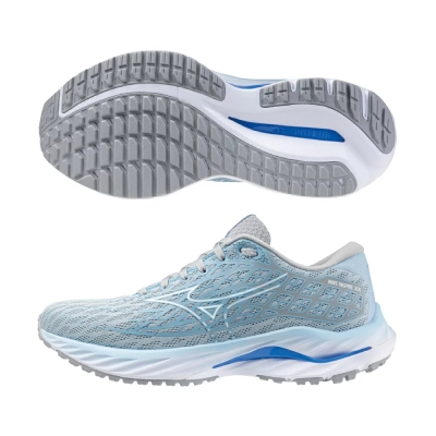 MIZUNO 美津濃 慢跑鞋 女鞋 運動鞋 緩震 支撐型 超寬楦 INSPIRE 灰藍 J1GD244625