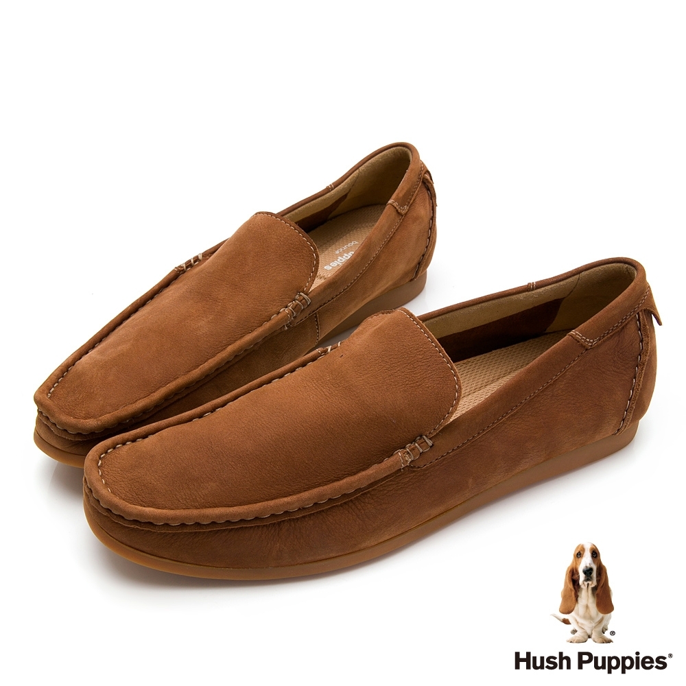 Hush Puppies 紳士皮革樂福男鞋 棕色 Yahoo奇摩購物中心