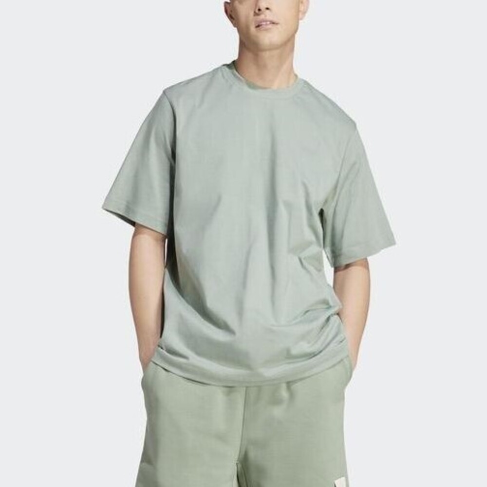 Adidas M Caps Tee [IC4105] 男 短袖上衣 T恤 運動 訓練 休閒 寬鬆 棉質 舒適 亞洲版 綠