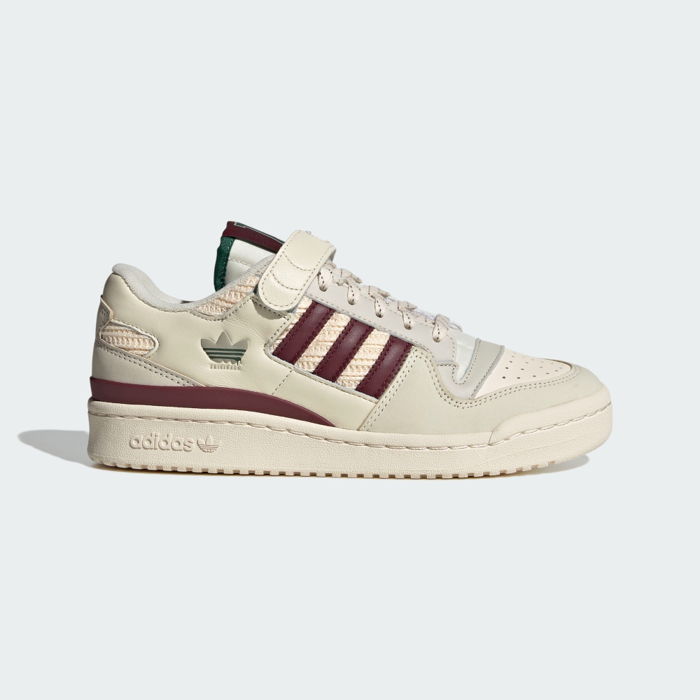 adidas 籃球鞋女鞋運動鞋包覆緩震三葉草FORUM 84 LOW W 奶茶H03689 