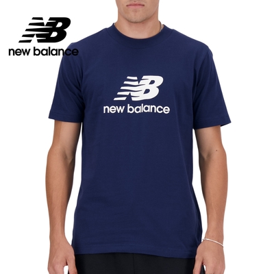 【New Balance】 LOGO短袖上衣_男性_深藍色_MT41502NNY