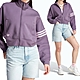 Adidas Tracktop 女 紫色 運動 休閒 立領 寬鬆 口袋 飛鼠袖 短版 外套 IP6507 product thumbnail 1