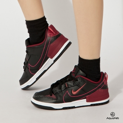 Nike W Dunk Low Disrupt 2 女鞋 黑紅色 解構 拼接 低筒 運動 休閒鞋 DV4024-003