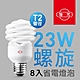 【旭光】23W螺旋省電燈泡（8入組）晝光色 product thumbnail 1