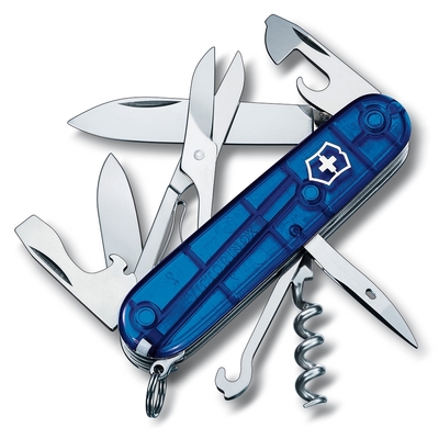 VICTORINOX 瑞士維氏攀登者14用瑞士刀-透明藍