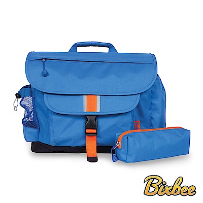 美國Bixbee - 經典系列深海藍中童輕量舒壓背書包筆袋超值組