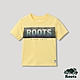 Roots 小童- 山林漫步系列 漸層裂紋LOGO短袖T恤-陽光黃 product thumbnail 1