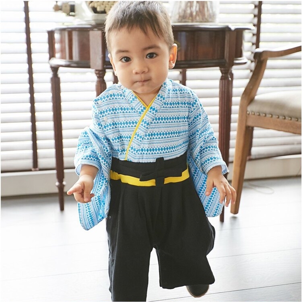 Baby童衣 寶寶連身衣 男和服套裝 假兩件日式造型和服 37303 product image 1