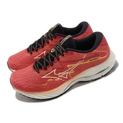 Mizuno 慢跑鞋 Wave Rider 27 男鞋 橘 紅 避震 運動鞋 路跑 美津濃 J1GC2303-07