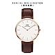 Daniel Wellington DW 手錶 Classic Bristol 40mm深棕真皮皮革錶-白錶盤-玫瑰金框 DW00100009 product thumbnail 1