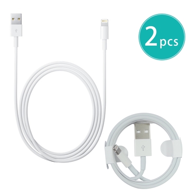 【2入組】APPLE適用 Lightning 8pin 電源連接傳輸線 1M (新款包裝)