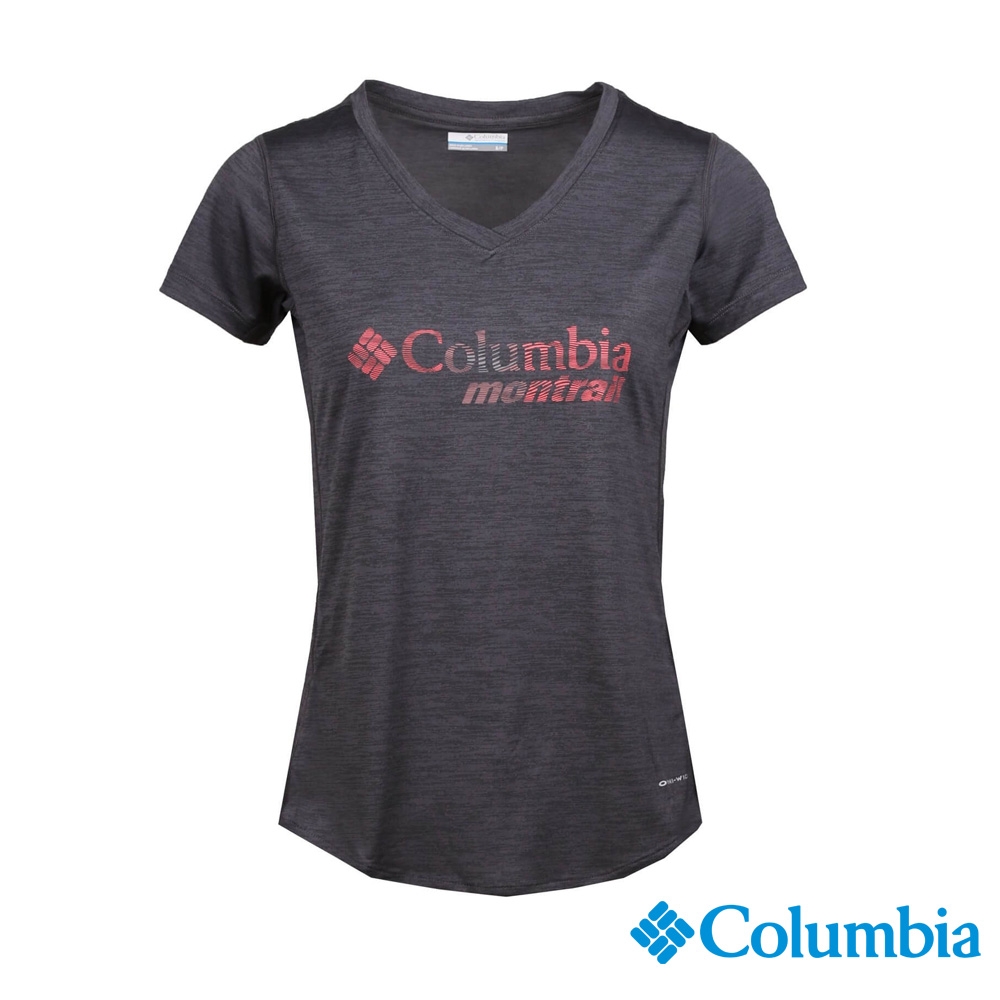 Columbia 哥倫比亞 女款- 野跑 快排短袖上衣-黑色 UAR23880BK product image 1
