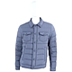 HERNO La Denim 口袋設計灰藍色釦式拉鍊絎縫羽絨夾克 product thumbnail 1