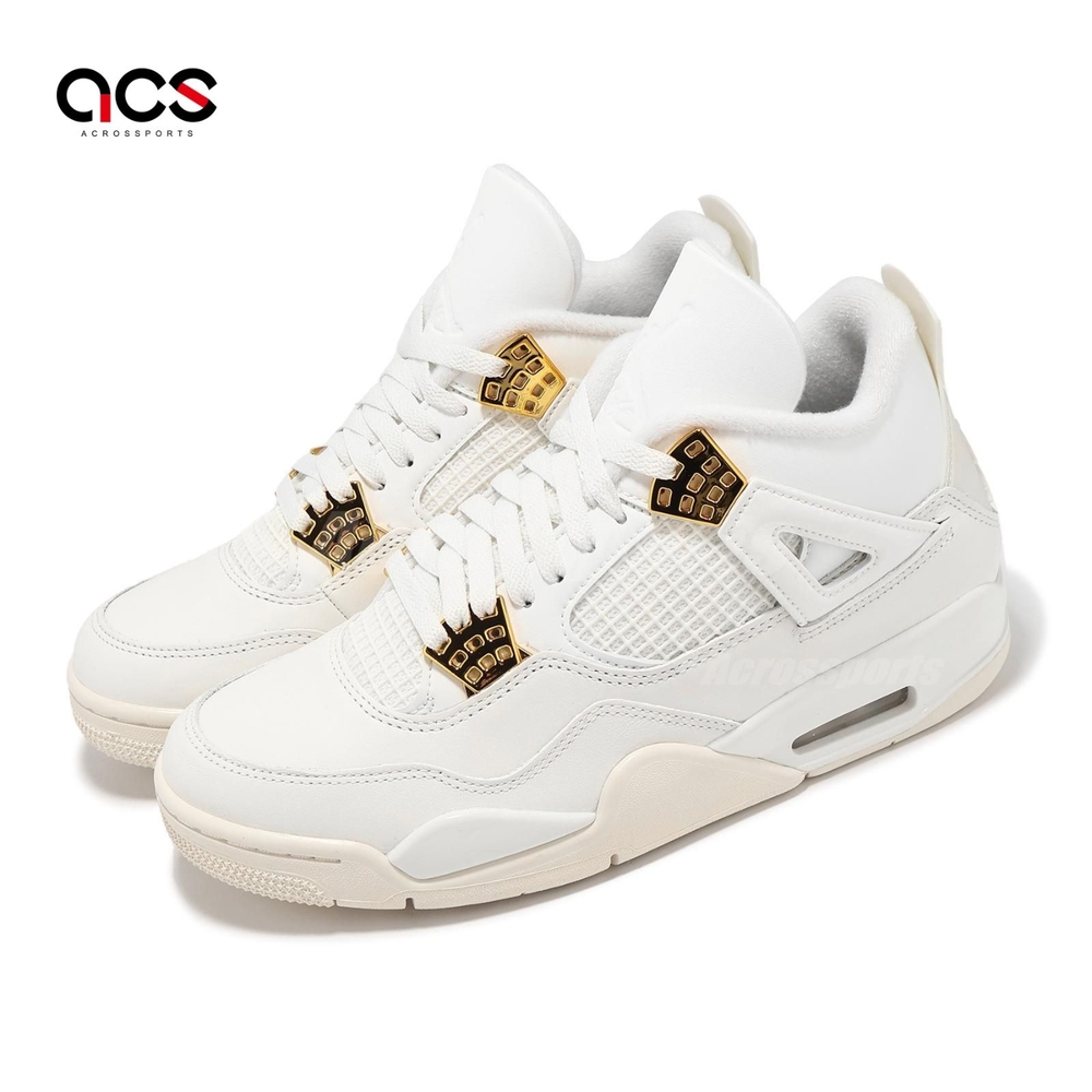 2023秋冬新作 Jordan Nike WMNS Air Jordan RetroWhite 4 Gold Retro ...