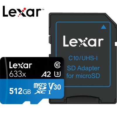 LEXAR 雷克沙 micro SD SDXC 512GB 633X 高速卡 (公司貨)